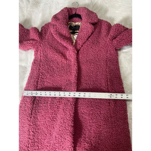 NWT J. CREW COAT XS PINK TEDDY SHERPA TOPCOAT PREPPY WINTER LONGLINE - Picture 14 of 15